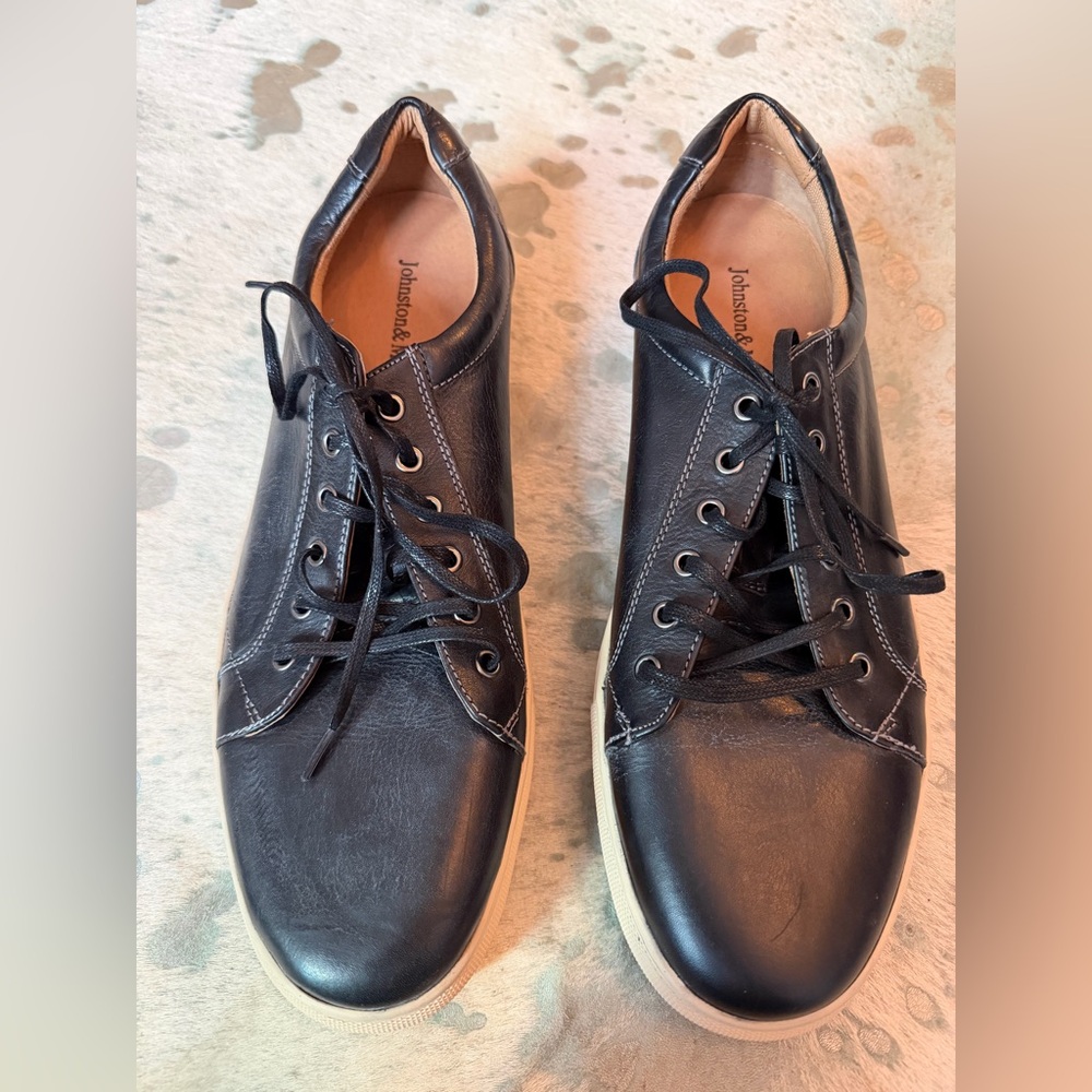 Johnston and Murphy Black Leather Men's Shoes